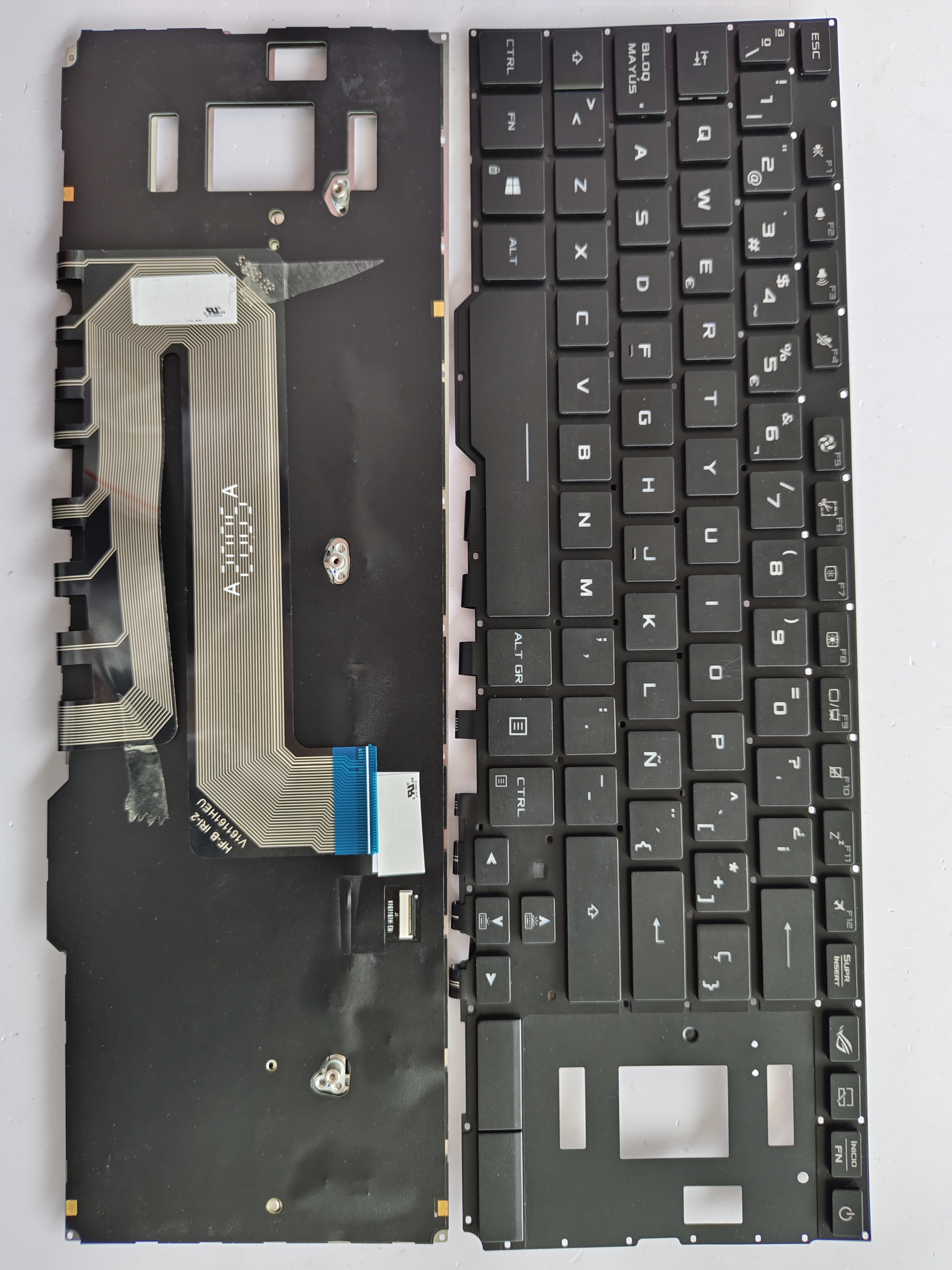 Picture of New Replacement Laptop Keyboard For ASUS GX550/GX551 RGB colorful backlight small enter BLACK Backlit (OEM) SP Layout